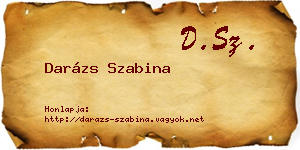 Darázs Szabina névjegykártya